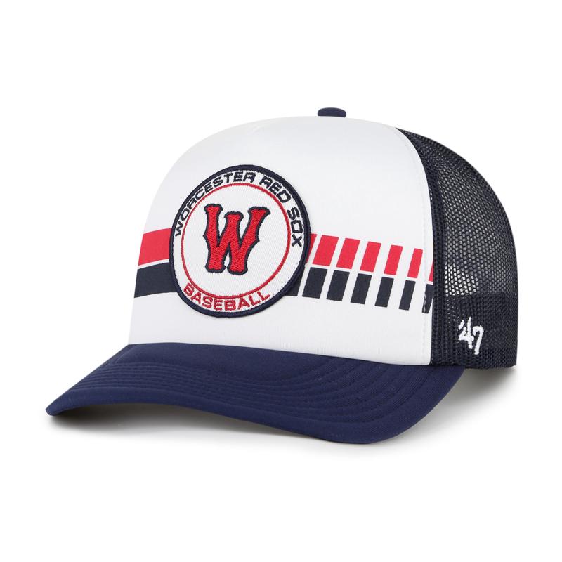 Worcester Red Sox Navy Foam Wax Pack Trucker