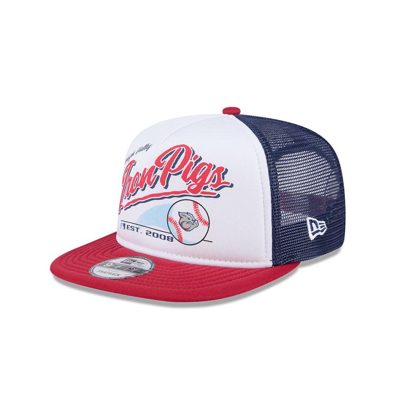 Lehigh Valley IronPigs 950 Retro Script Foam Trucker Cap