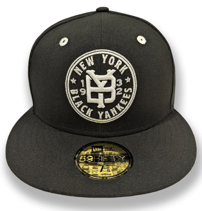 Somerset Patriots New Era New York Black Yankees 59Fifty Primary Medallion Logo Cap