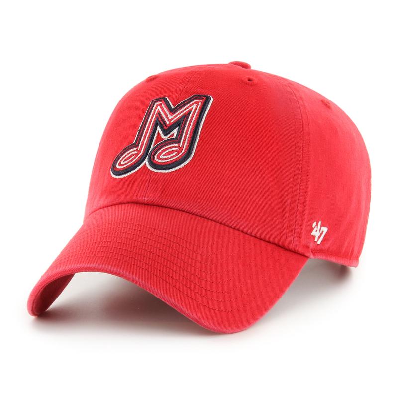 Memphis Redbirds Red Music M '47 Clean Up Cap