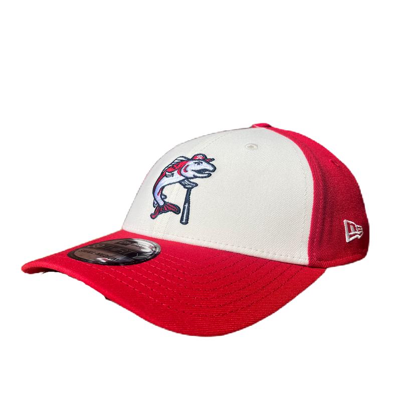 Tacoma Rainiers New Era 39Thirty Red Cream Slammin' Sam Cap