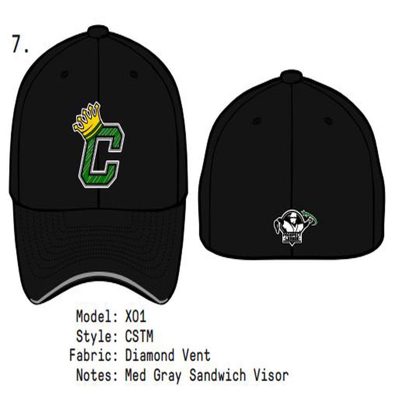 Capx Black C Crown Batting Practice Stretch Fit Cap