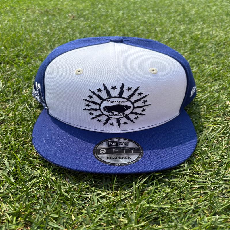 Buffalo Bisons Local Royal White 950 Snap Adjustable Cap