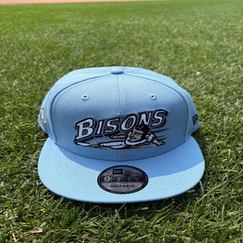 Buffalo Bisons Retro Slide Lt Blue Patch 950 Snapback Cap