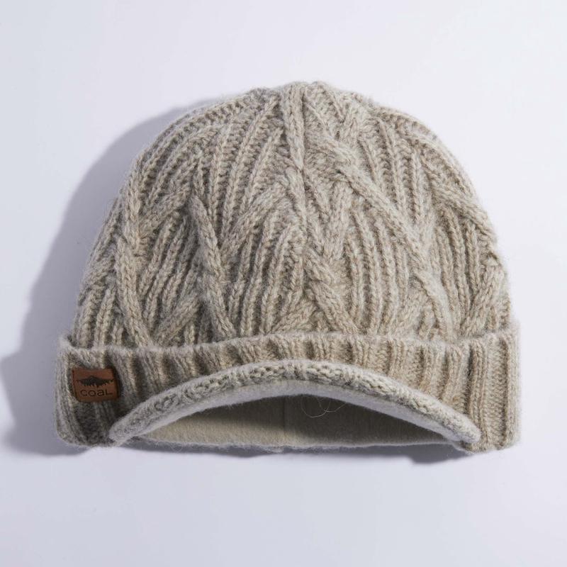 The Yukon Brim Cable Knit Wool Beanie