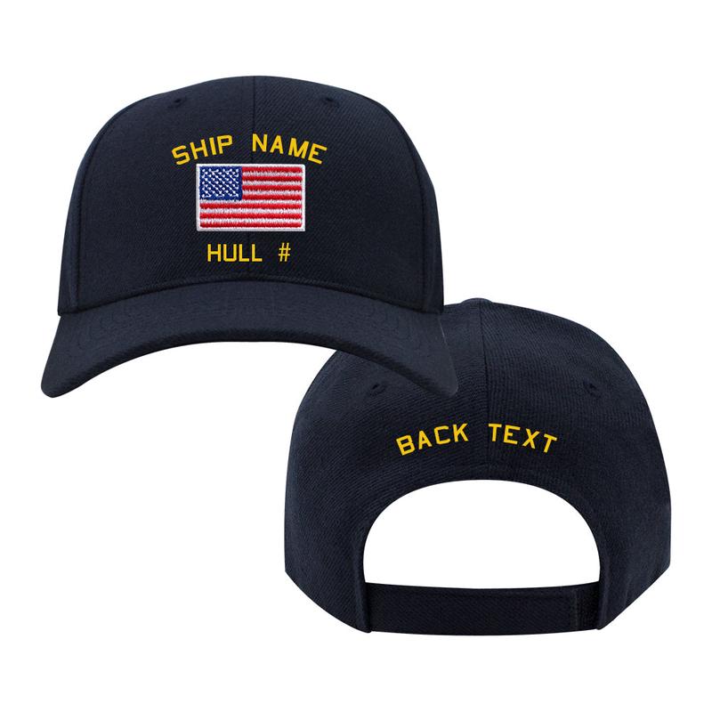 U.S. Navy Custom Ship Cap - US Flag