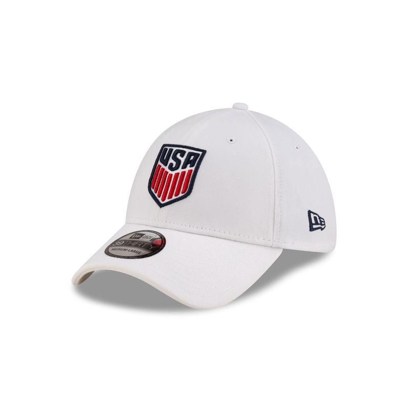 U.S. Soccer Men's National Team White 39THIRTY Stretch Fit Hat