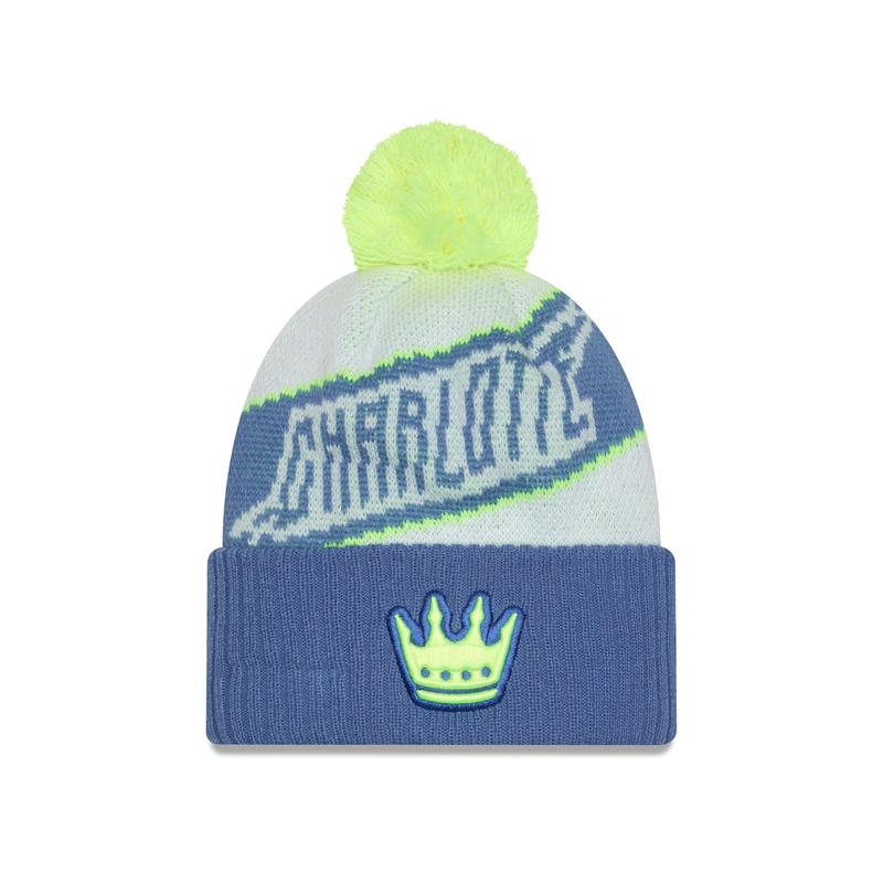 Charlotte FC 2025 Jersey Hook White Pom Knit Hat