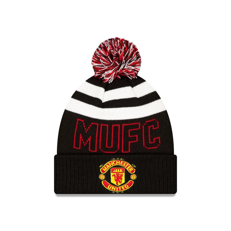 Manchester United FC Black Sport Pom Knit Hat