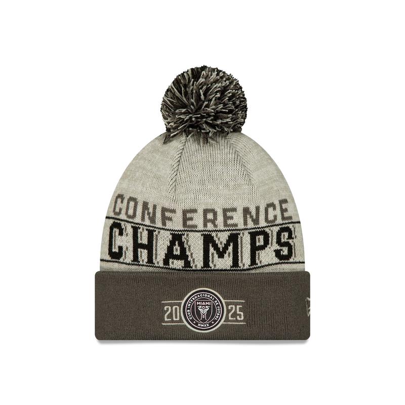 Inter Miami 2025 Conference Champions Pom Knit Hat