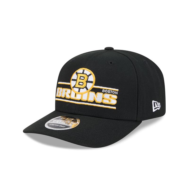 Boston Bruins Stated 9SEVENTY Stretch-Snap Hat
