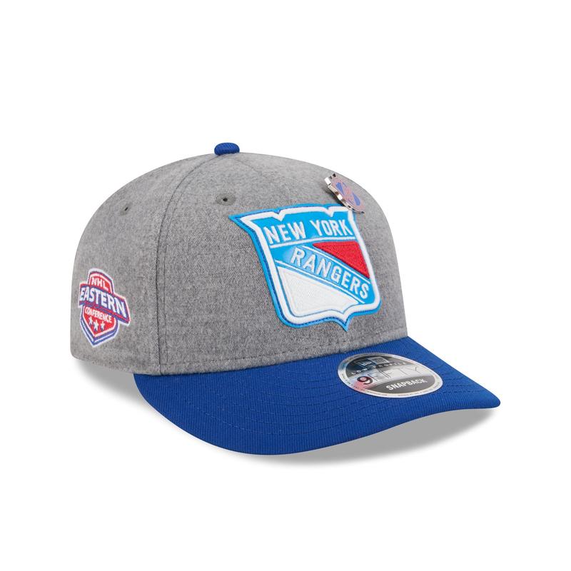 New York Rangers Heather Gray Wool Low Profile 9FIFTY Snapback Hat