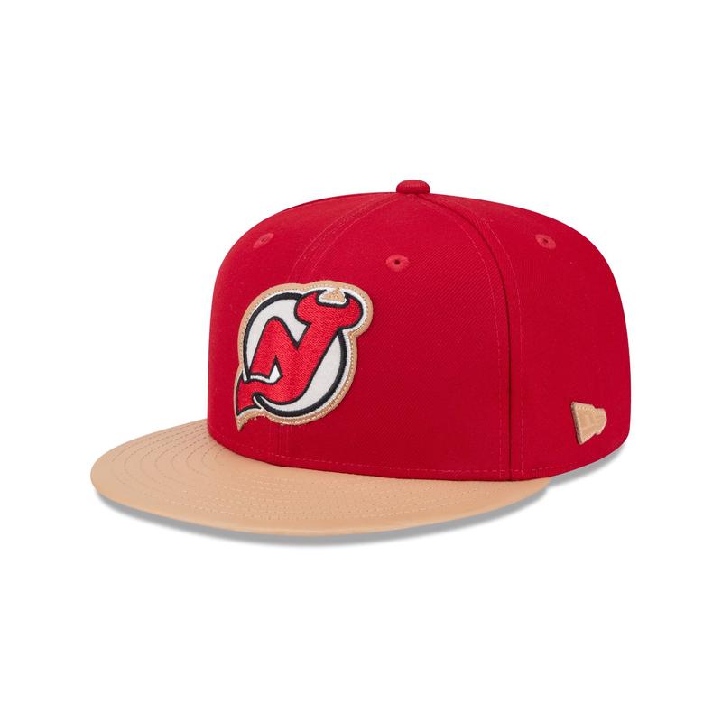 New Jersey Devils Leather Visor 59FIFTY Fitted Hat