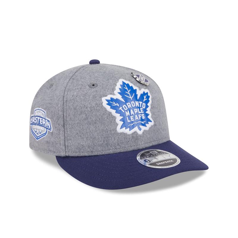 Toronto Maple Leafs Heather Gray Wool Low Profile 9FIFTY Snapback Hat
