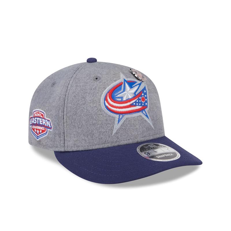 Columbus Blue Jackets Heather Gray Wool Low Profile 9FIFTY Snapback Hat