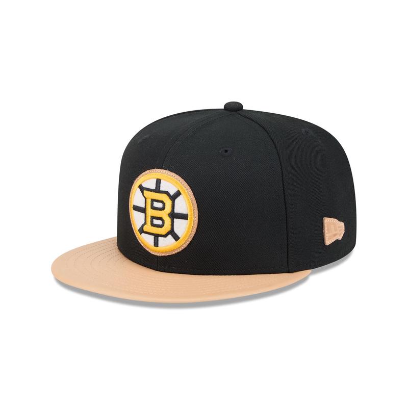 Boston Bruins Leather Visor 59FIFTY Fitted Hat