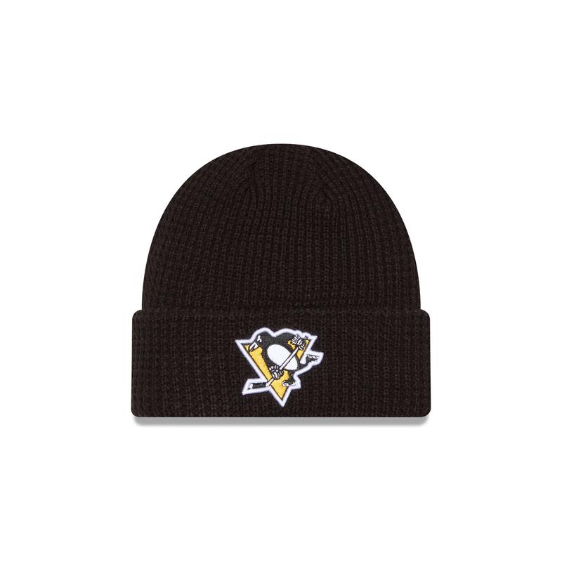 Pittsburgh Penguins Waffle Stitch Knit Beanie Hat