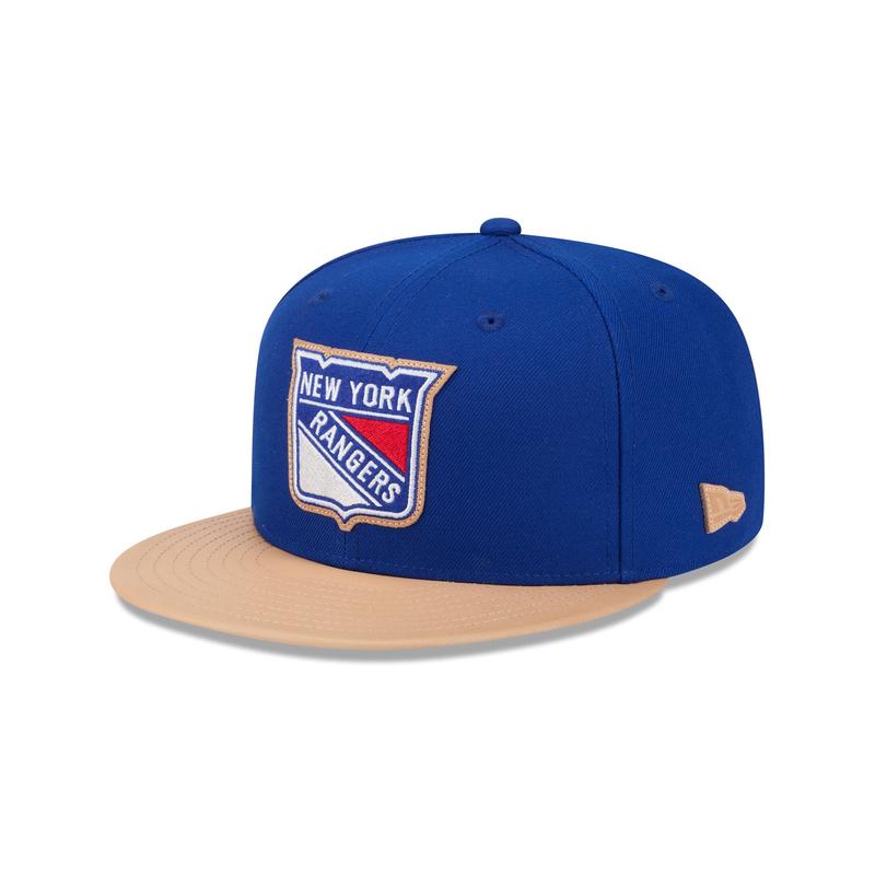 New York Rangers Leather Visor 59FIFTY Fitted Hat