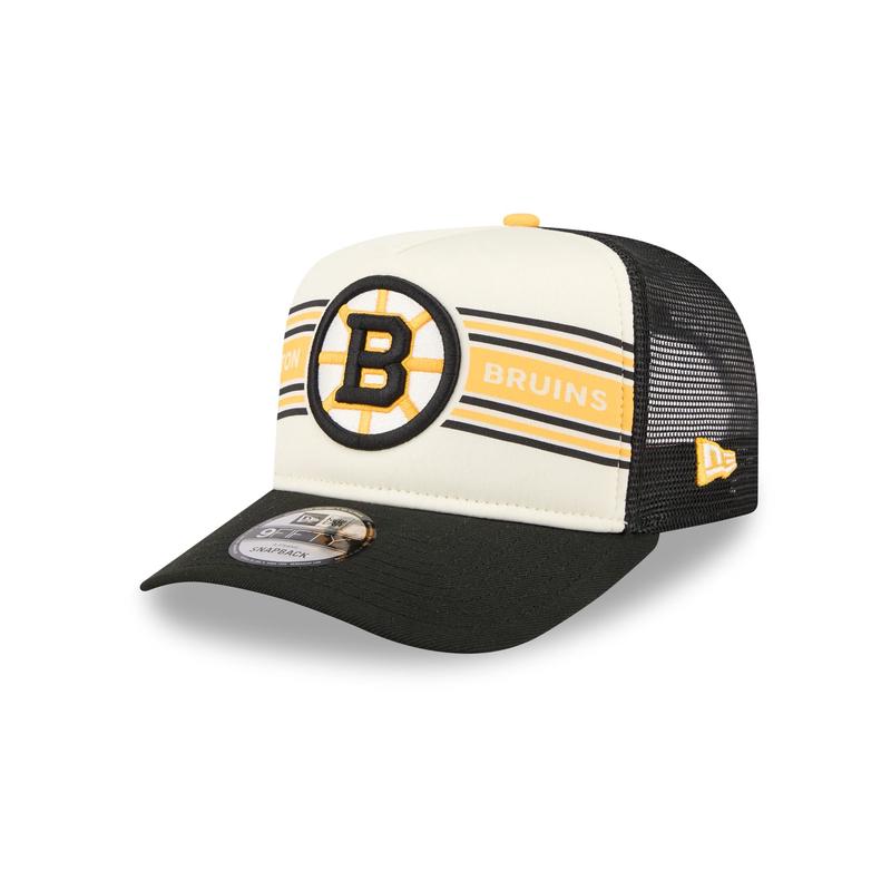 Boston Bruins Banner 9FIFTY A-Frame Trucker Hat