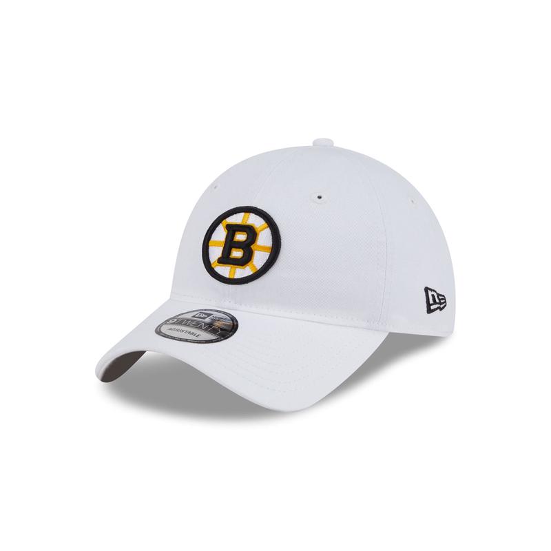 Boston Bruins White 9TWENTY Adjustable Hat