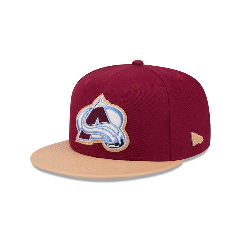 Colorado Avalanche Leather Visor 59FIFTY Fitted Hat