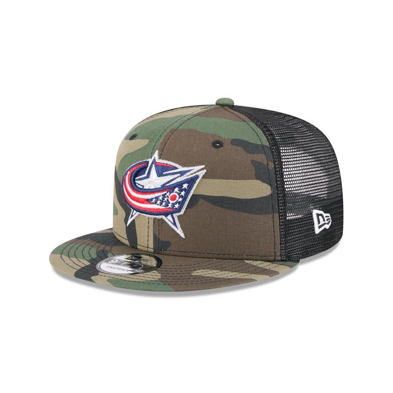 Columbus Blue Jackets Camo 9FIFTY Trucker Hat