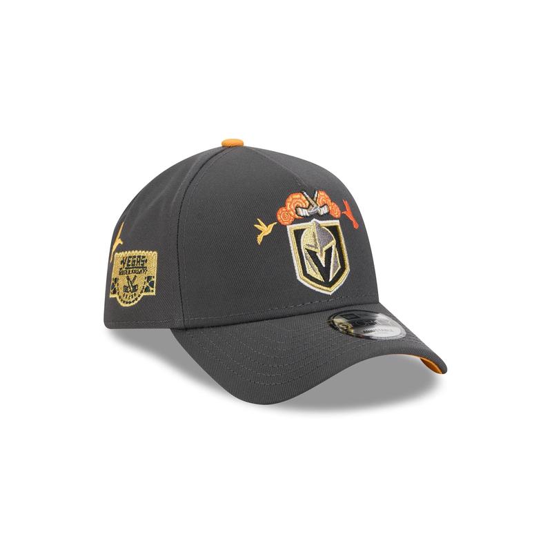 Vegas Golden Knights Day of the Dead Graphite 9FORTY A-Frame Snapback Hat