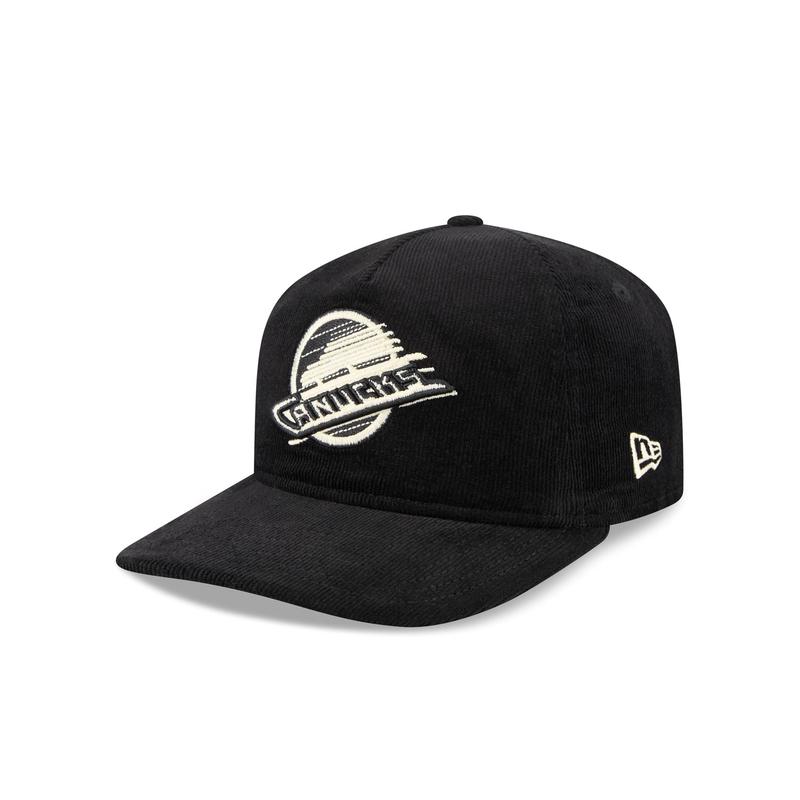 Vancouver Canucks Nostalgic Black Corduroy 19TWENTY Adjustable Hat