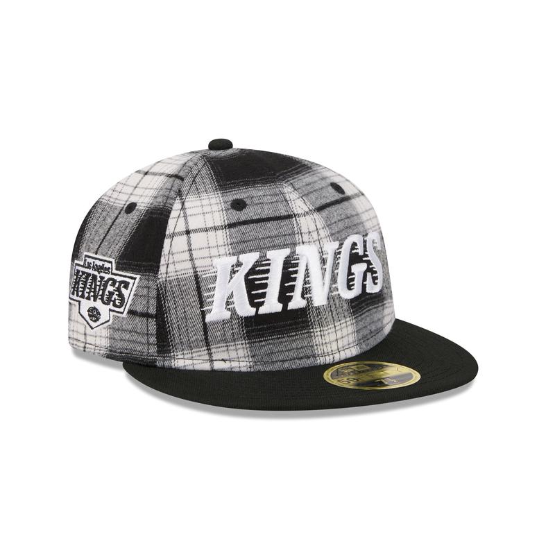 Los Angeles Kings Grunge Plaid Retro Crown 59FIFTY Fitted Hat