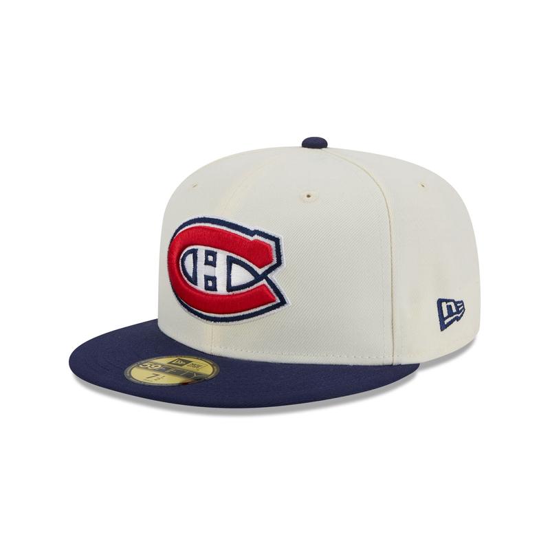Montreal Canadiens Chrome White 59FIFTY Fitted Hat