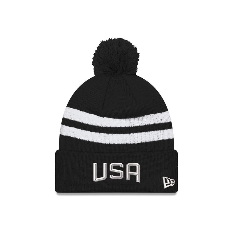 USA 2025 4 Nations Face-Off Pom Knit Hat