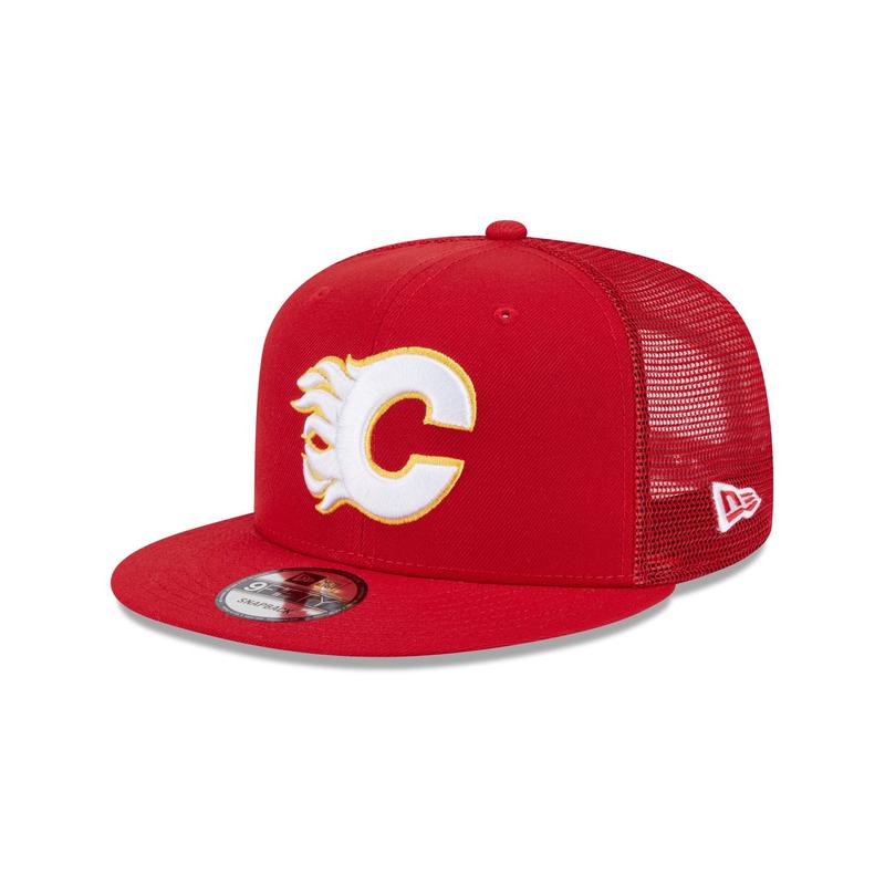 Calgary Flames Team Tag 9FIFTY Trucker Hat