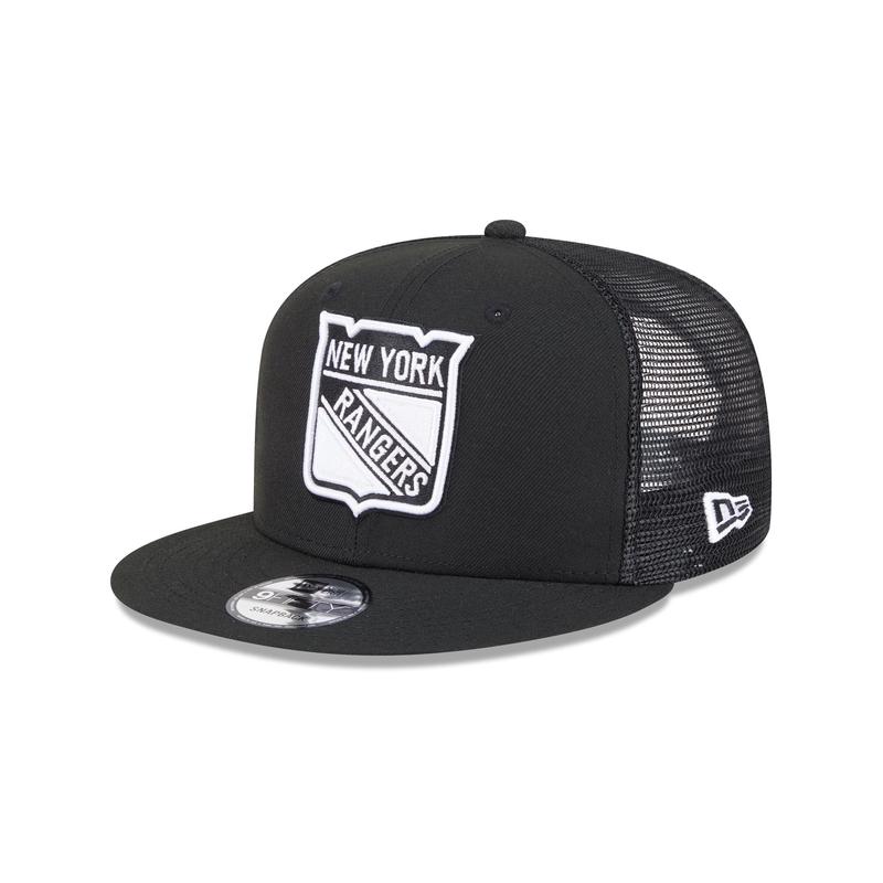 New York Rangers Black 9FIFTY Trucker Hat