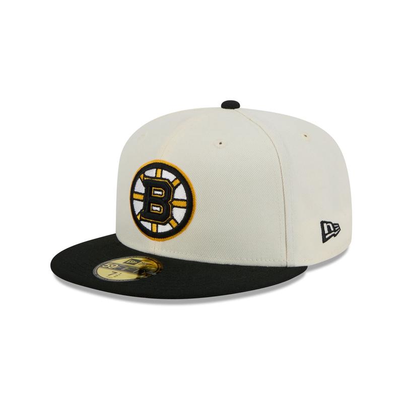 Boston Bruins Chrome White 59FIFTY Fitted Hat