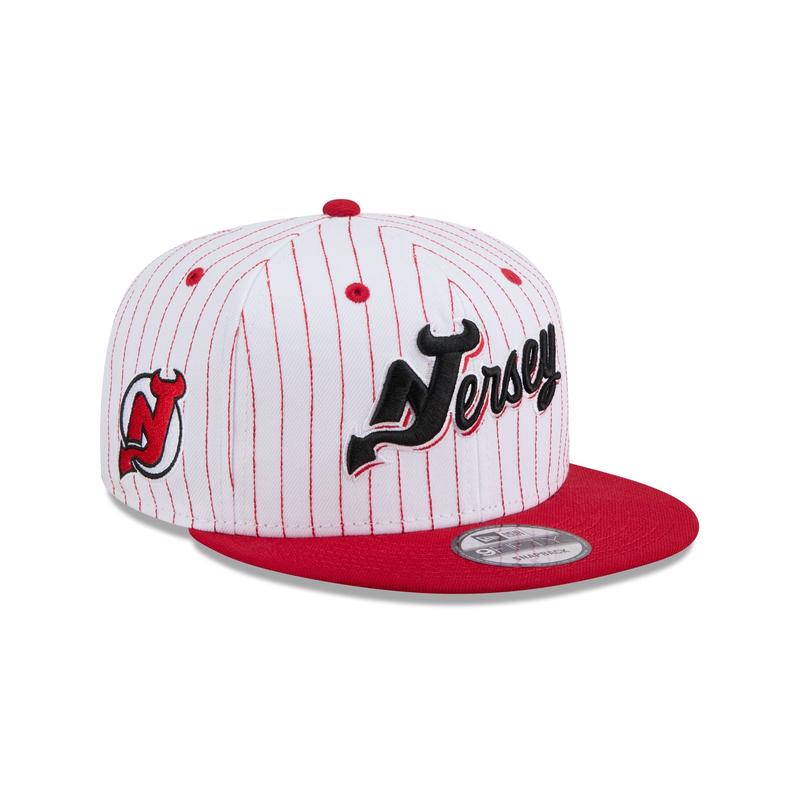 New Jersey Devils Deceptor Pinstripe 9FIFTY Snapback Hat