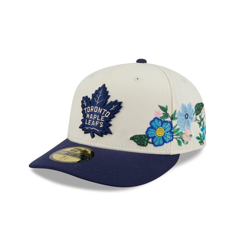 Toronto Maple Leafs Tonal Florals White 59FIFTY Fitted Hat