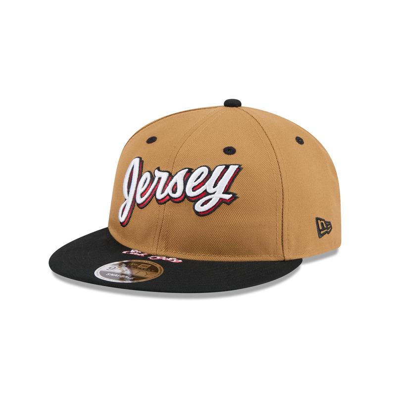 New Jersey Devils Wheat Retro Crown 9FIFTY Snapback Hat