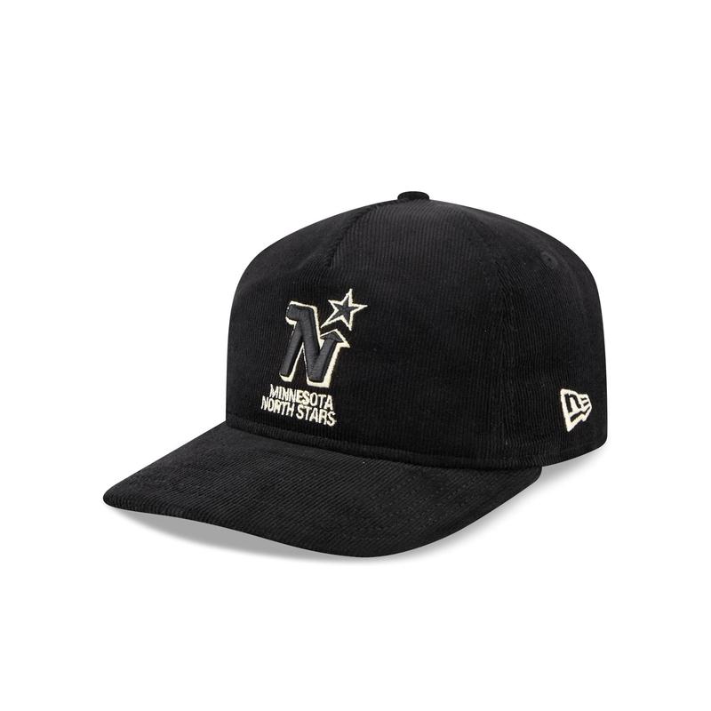 Minnesota North Stars Nostalgic Black Corduroy 19TWENTY Adjustable Hat