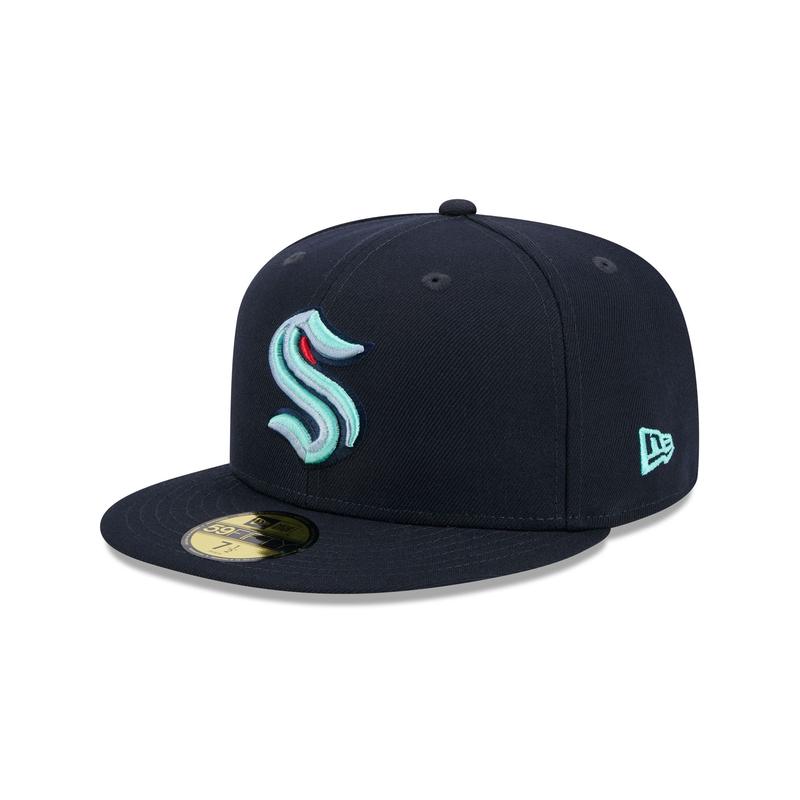 Seattle Kraken Rear Wordmark 59FIFTY Fitted Hat