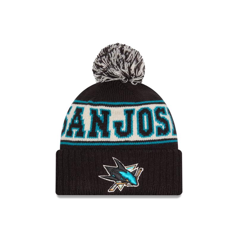 San Jose Sharks Retro Pom Knit Hat