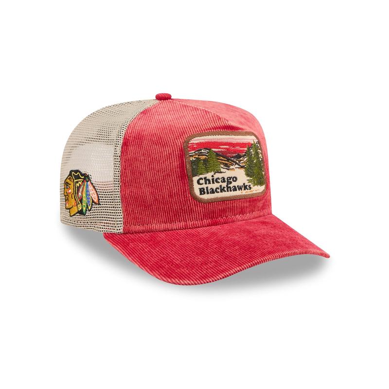 Chicago Blackhawks Vintage Landscape 9FIFTY A-Frame Trucker Hat