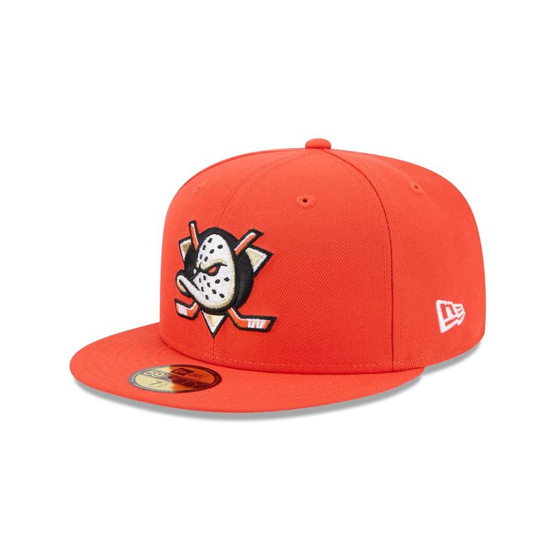 Anaheim Ducks Rear Wordmark 59FIFTY Fitted Hat