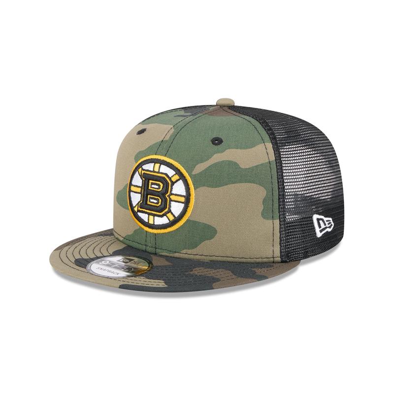 Boston Bruins Camo 9FIFTY Trucker Hat
