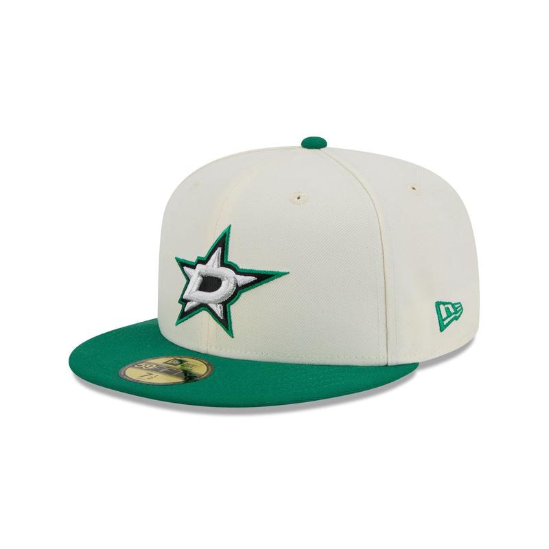 Dallas Stars Chrome White 59FIFTY Fitted Hat