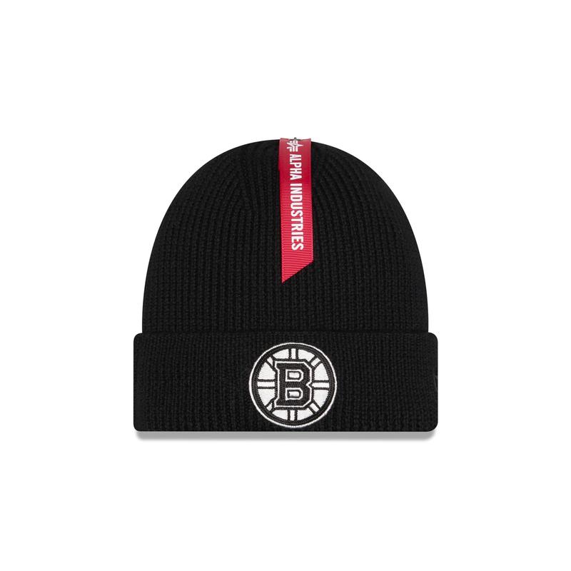 Alpha Industries x Boston Bruins Black Cuff Knit Hat