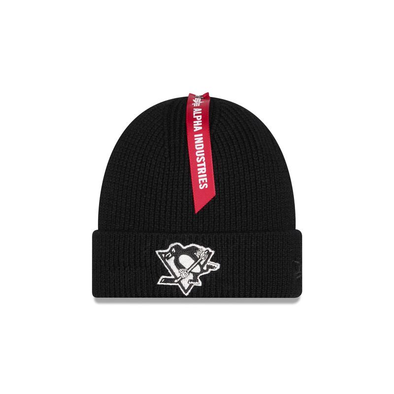 Alpha Industries x Pittsburgh Penguins Black Cuff Knit Hat