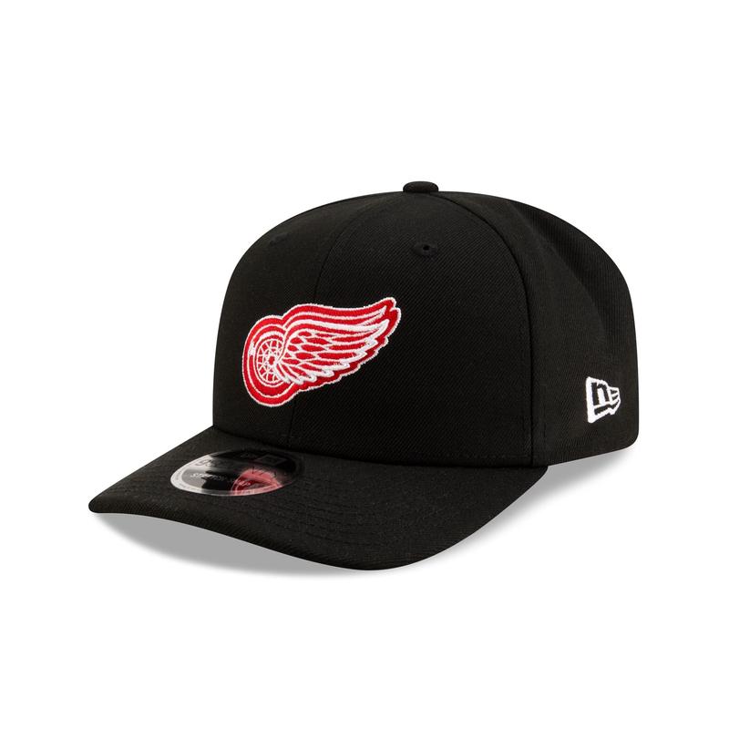 Detroit Red Wings Black 9SEVENTY Stretch-Snap Hat