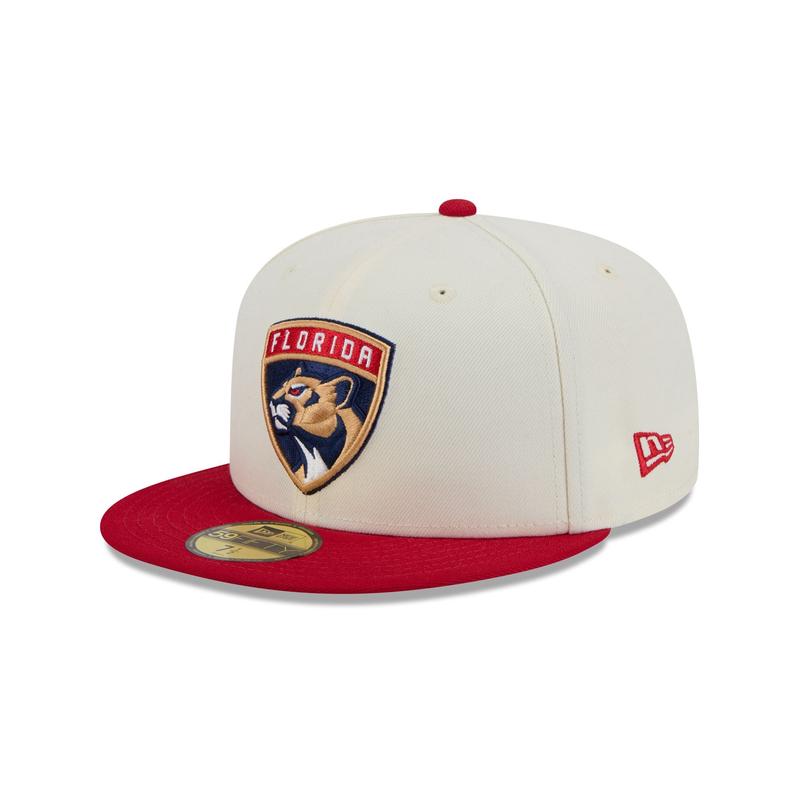 Florida Panthers Chrome White 59FIFTY Fitted Hat