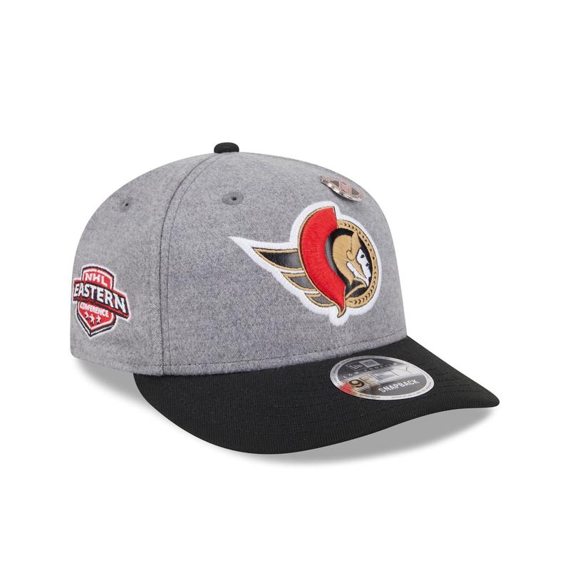 Ottawa Senators Heather Gray Wool Low Profile 9FIFTY Snapback Hat