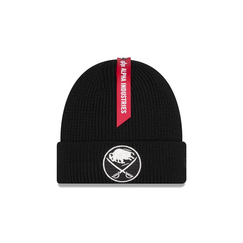Alpha Industries x Buffalo Sabres Black Cuff Knit Hat
